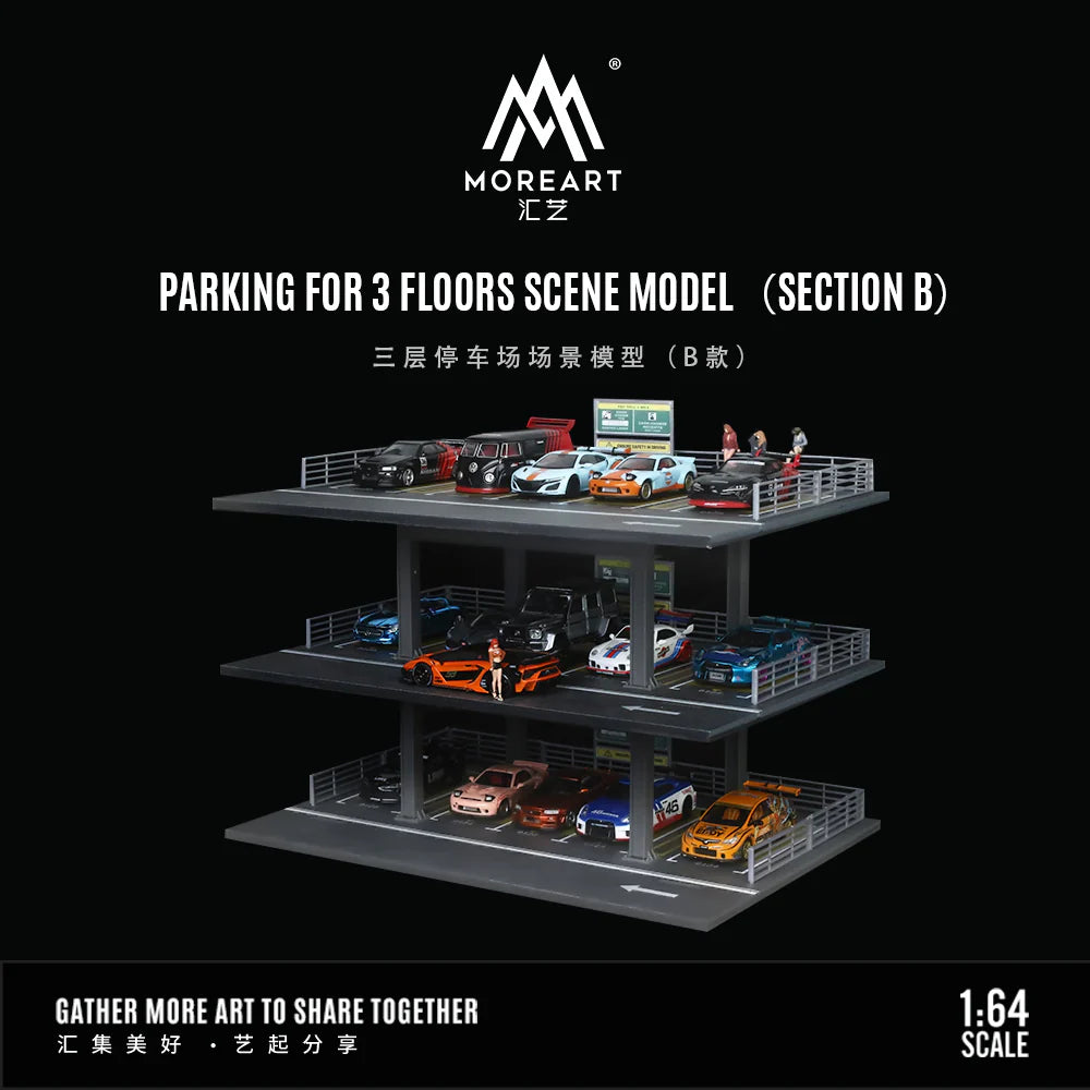 MoreArt 1:64 PARKING FOR 3 FLOORS SCENE MODEL (SECTION B) MO921002