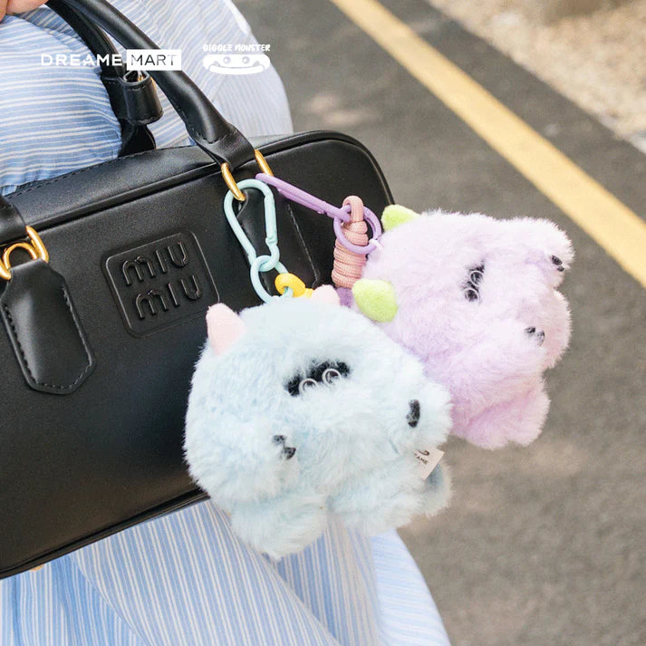 OHKU GIGGLE MONSTER FRAGRANCE PLUSH HANGING ORNAMENT "TAKE ME HOME" SERIES- BLUE