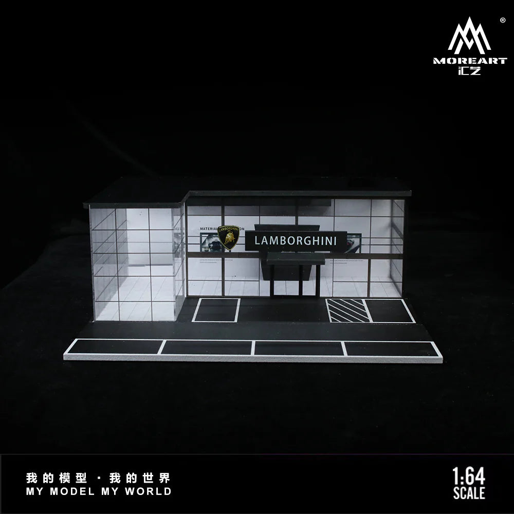 MoreArt LAMBORGHINI SHOWROOM DIORAMA LIGHTS FOR 1/64 DIECAST CAR BY MOREART MO936013