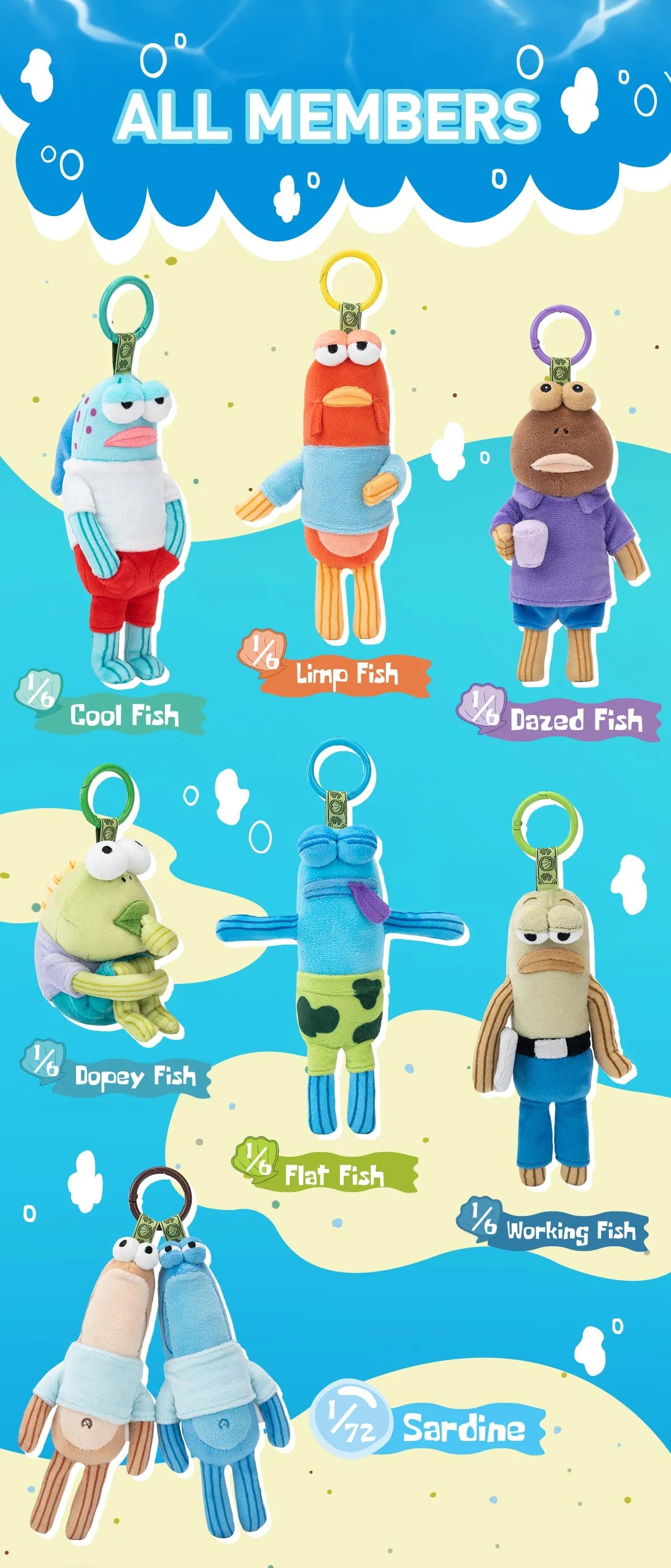 POP MART - Bikini Bottom Buddies Series Whimsical Plush Pendant