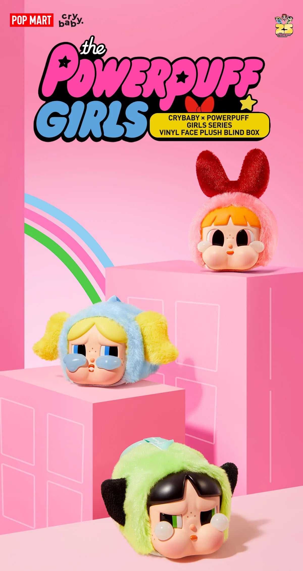 Pop Mart CRYBABY × Powerpuff Girls Series-Vinyl Face Plush Blind Box