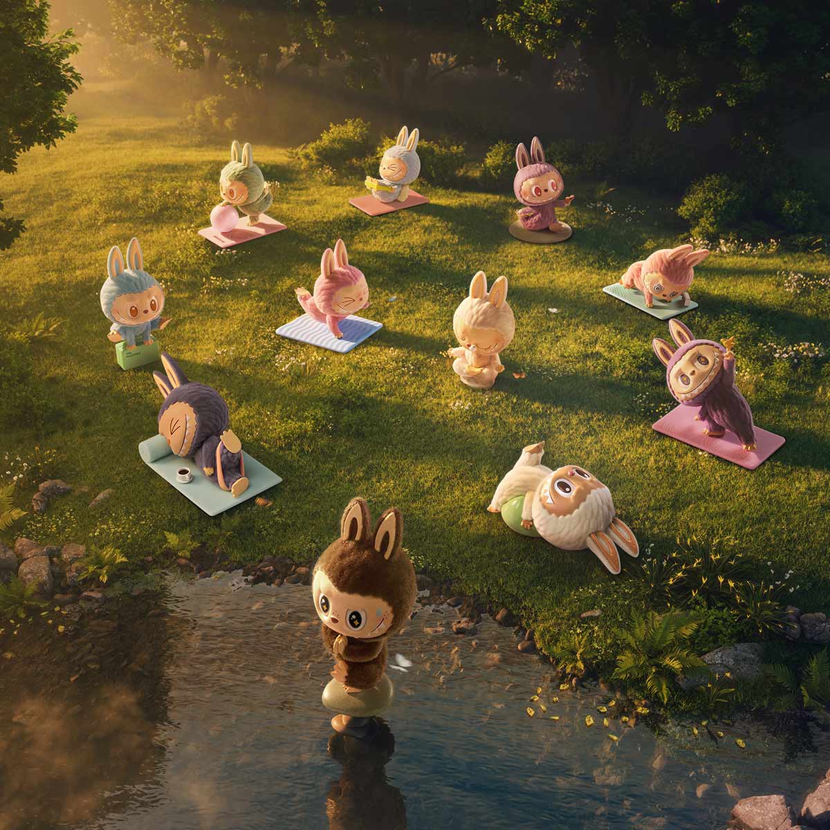Pop Mart THE MONSTERS Lazy Yoga Series Figures