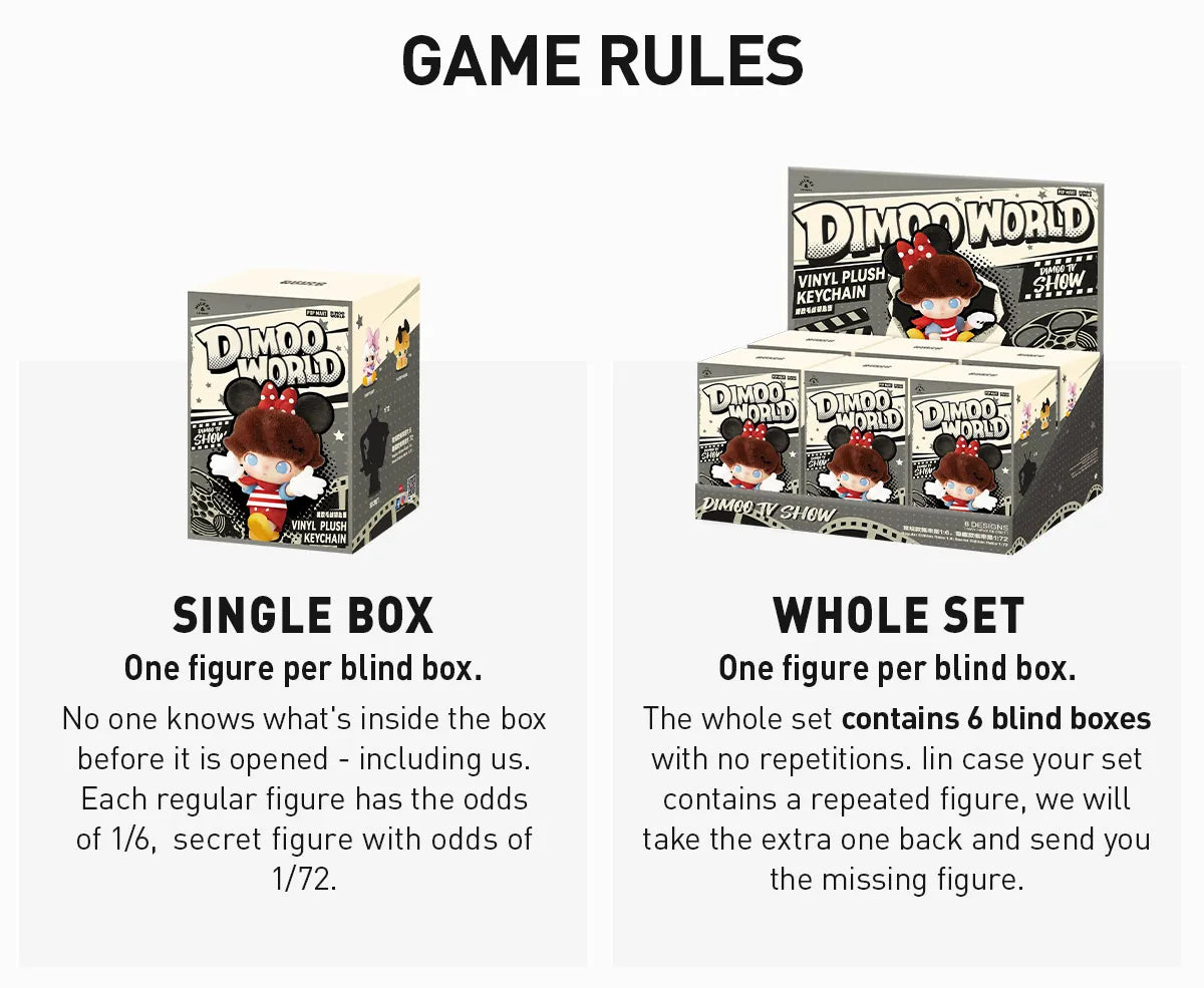 POP MART DIMOO WORLD × DISNEY Series-Vinyl Plush Keychain Blind Box