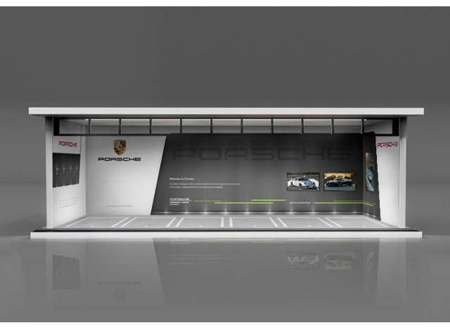 MoreArt 1/64 parking garage porsche with light