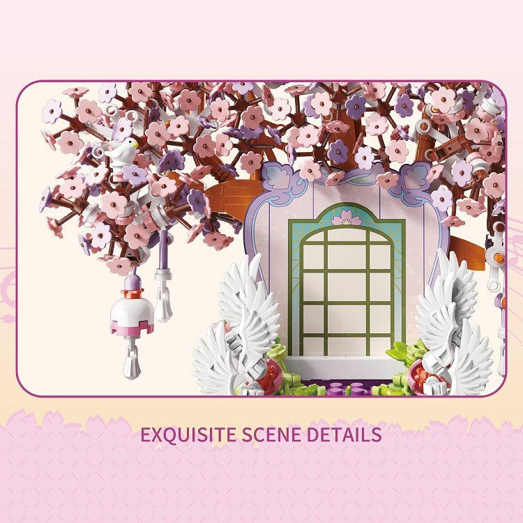 Emma Secret Forest Music Box - Cherry Blossom Building Blocks