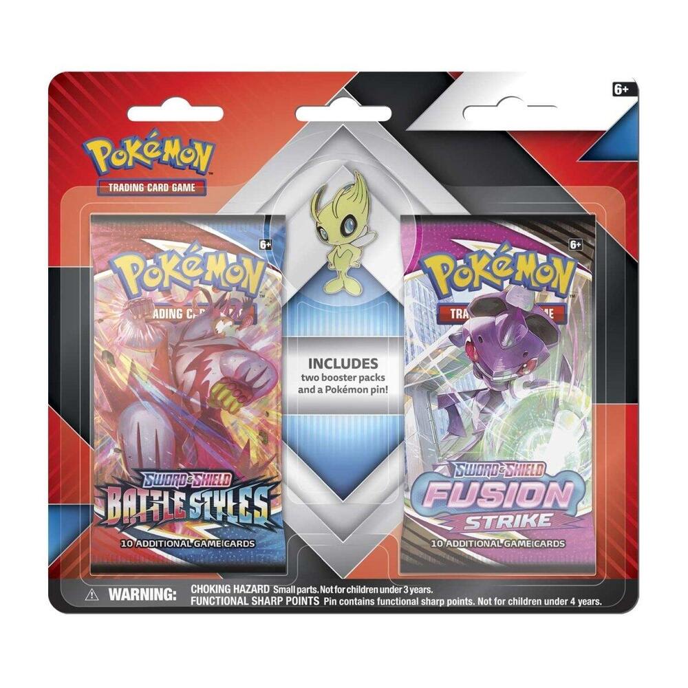 2 Booster Packs & Celebi Collector's Pin - Miscellaneous Cards & Products (MCAP)