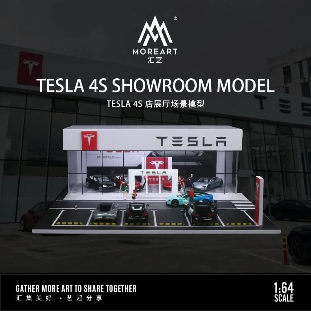 MoreArt Dioroma Tesla Showroom Model 1:64