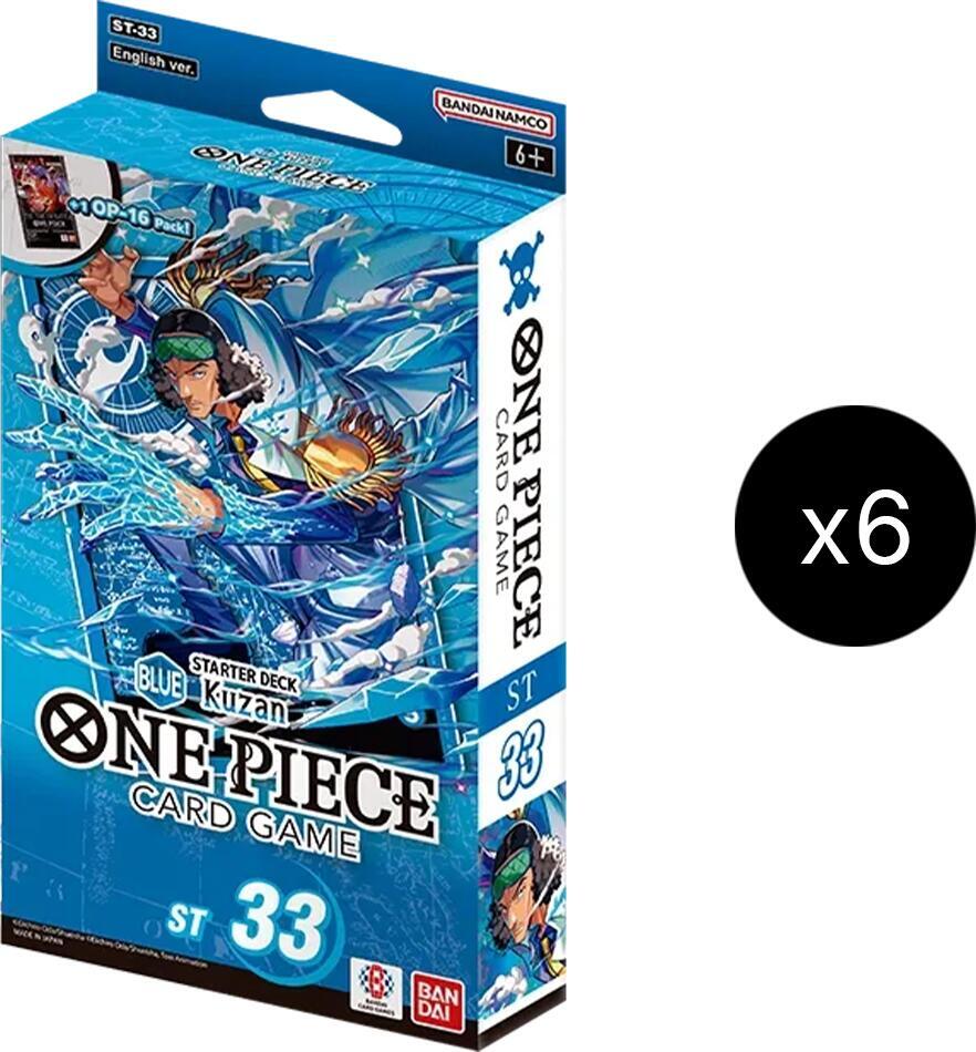 ONE PIECE TCG ST33 STARTER DISPLAY Blue Kuzan (6 DECKS)