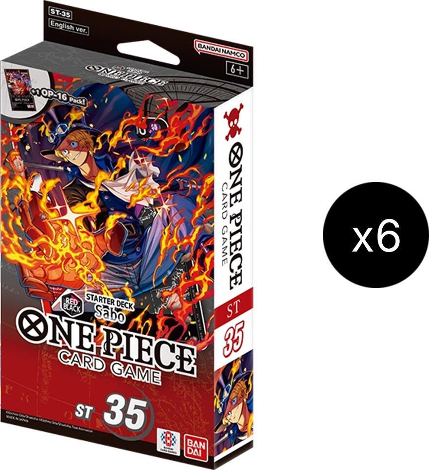 ONE PIECE TCG ST35 STARTER DISPLAY RED/BLACK Sabo (6 DECKS)