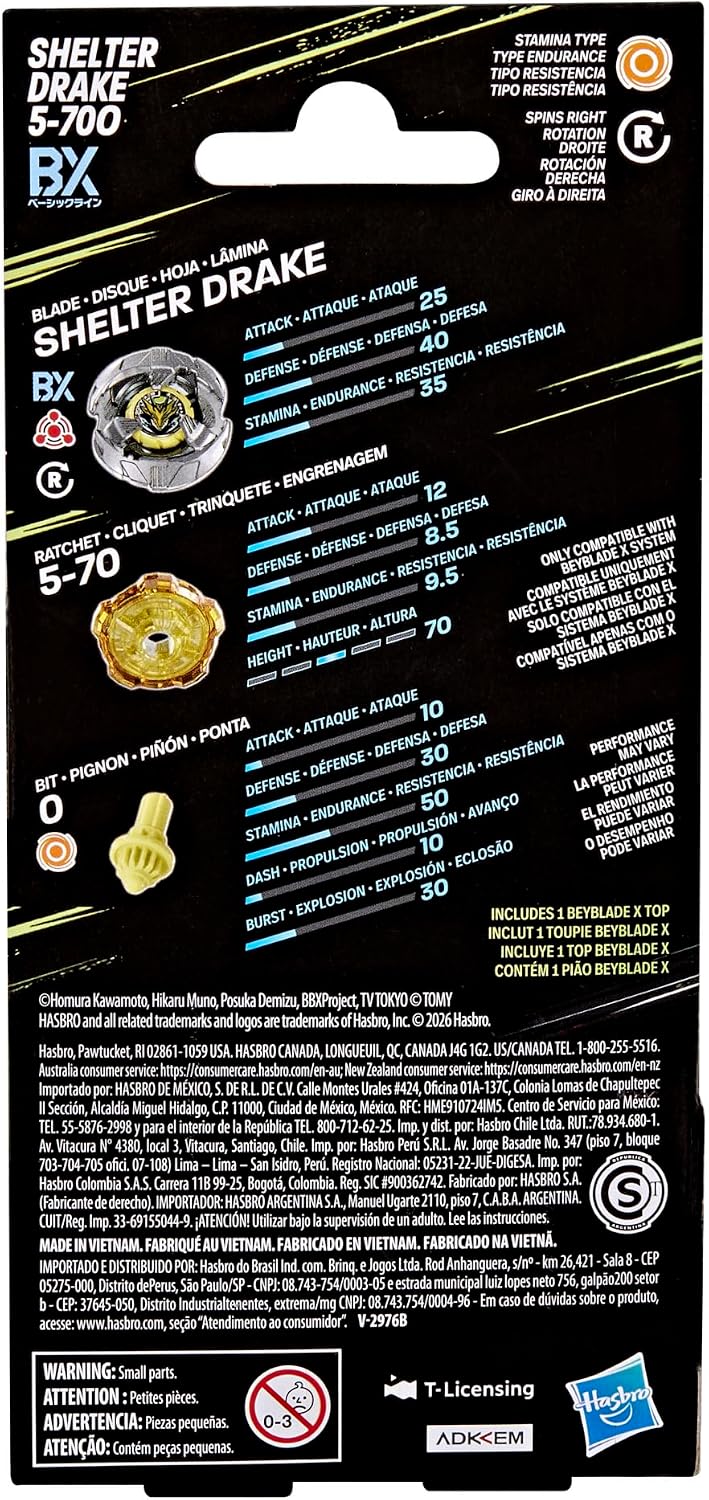 Beyblade X Shelter Drake 5-70O Booster Pack