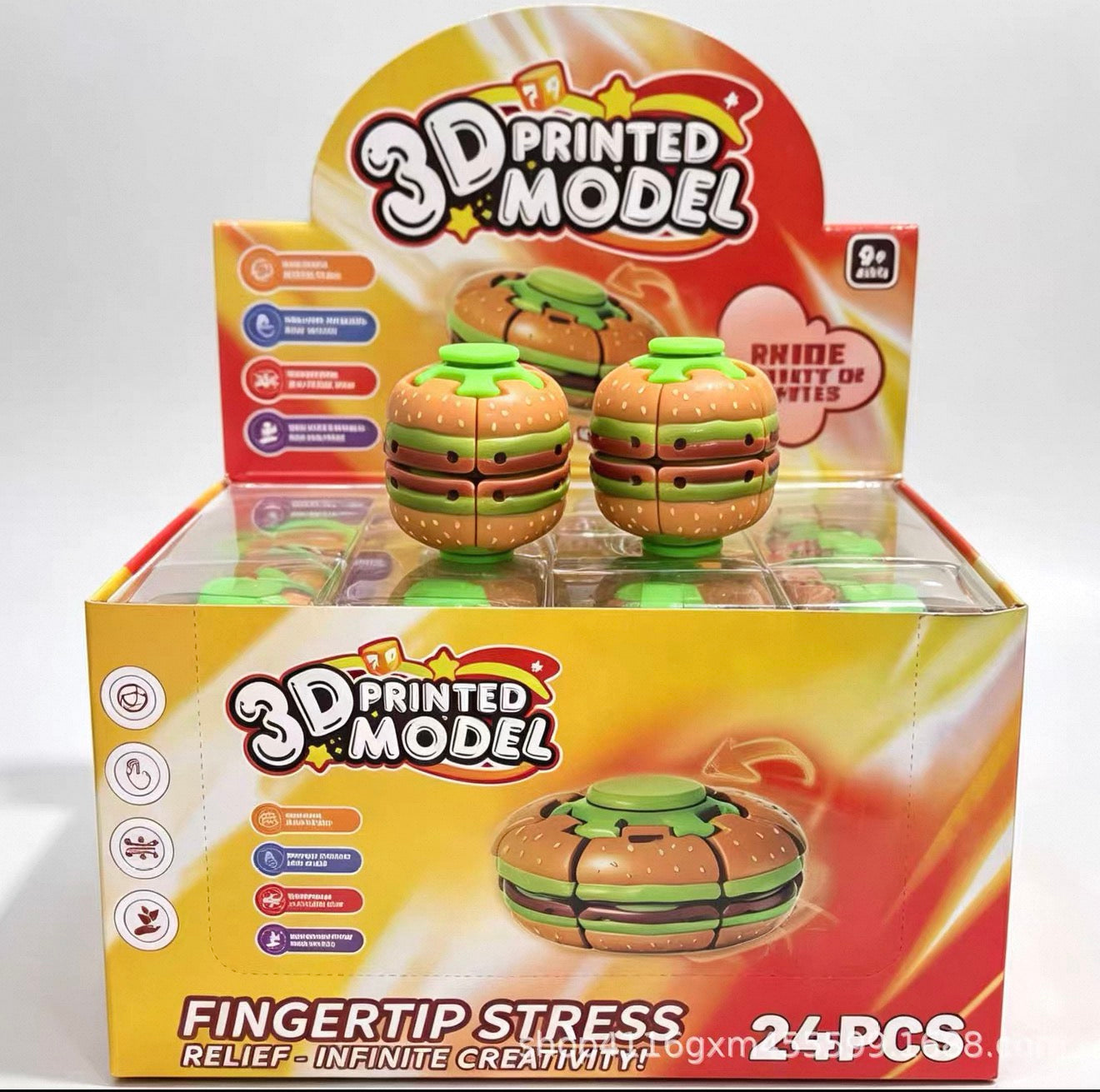 LL777 Printed Burger Fidget Toy