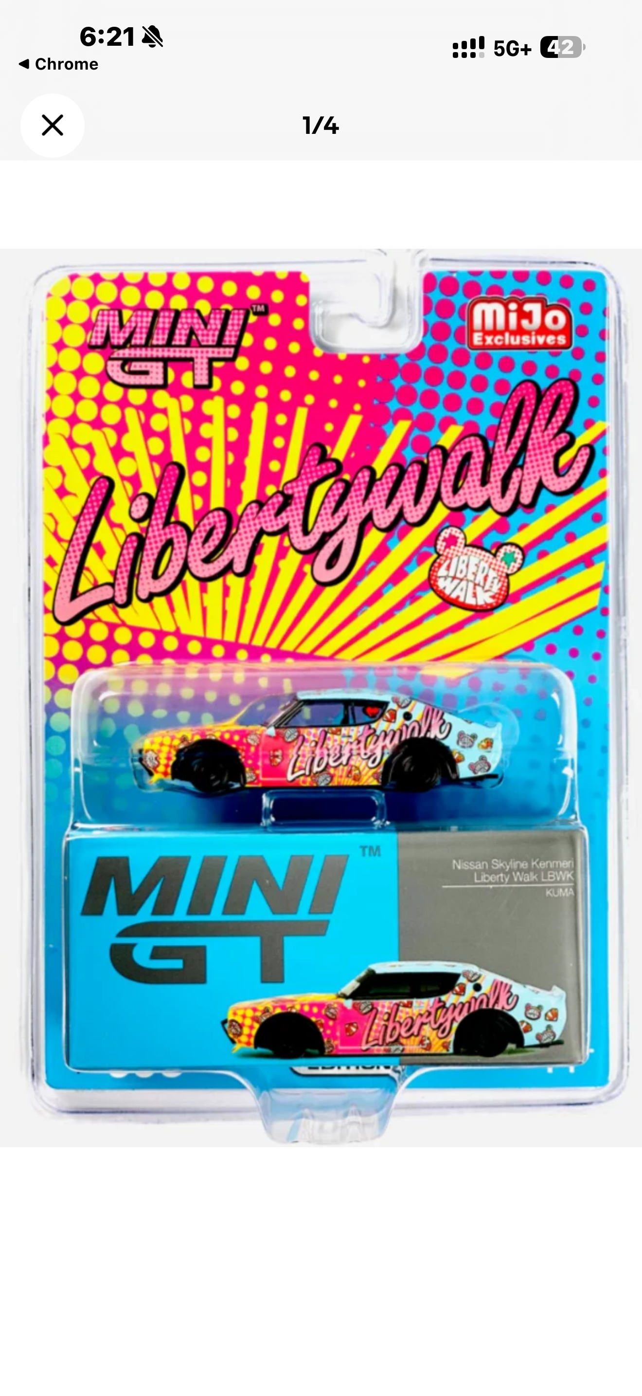 Mini GT 1:64 Nissan Skyline Kenmeri Liberty Walk LBWK KUMA Diecast Car MGT00698