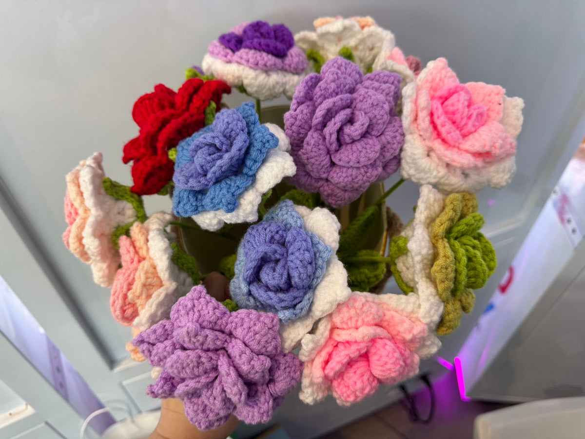 Handmade Crochet Flowers – Bell Flower, Daisy, Rose & More ($11.99)