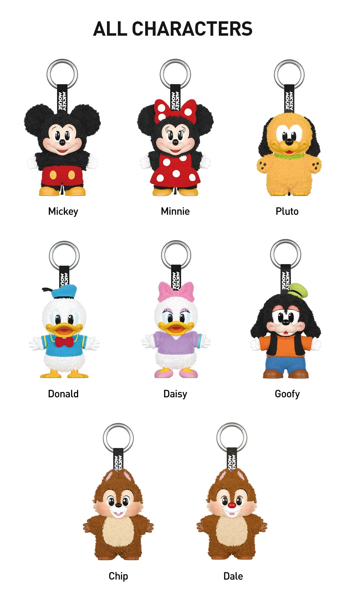POP MART Mickey Family Cute Together Keychain Series Figures