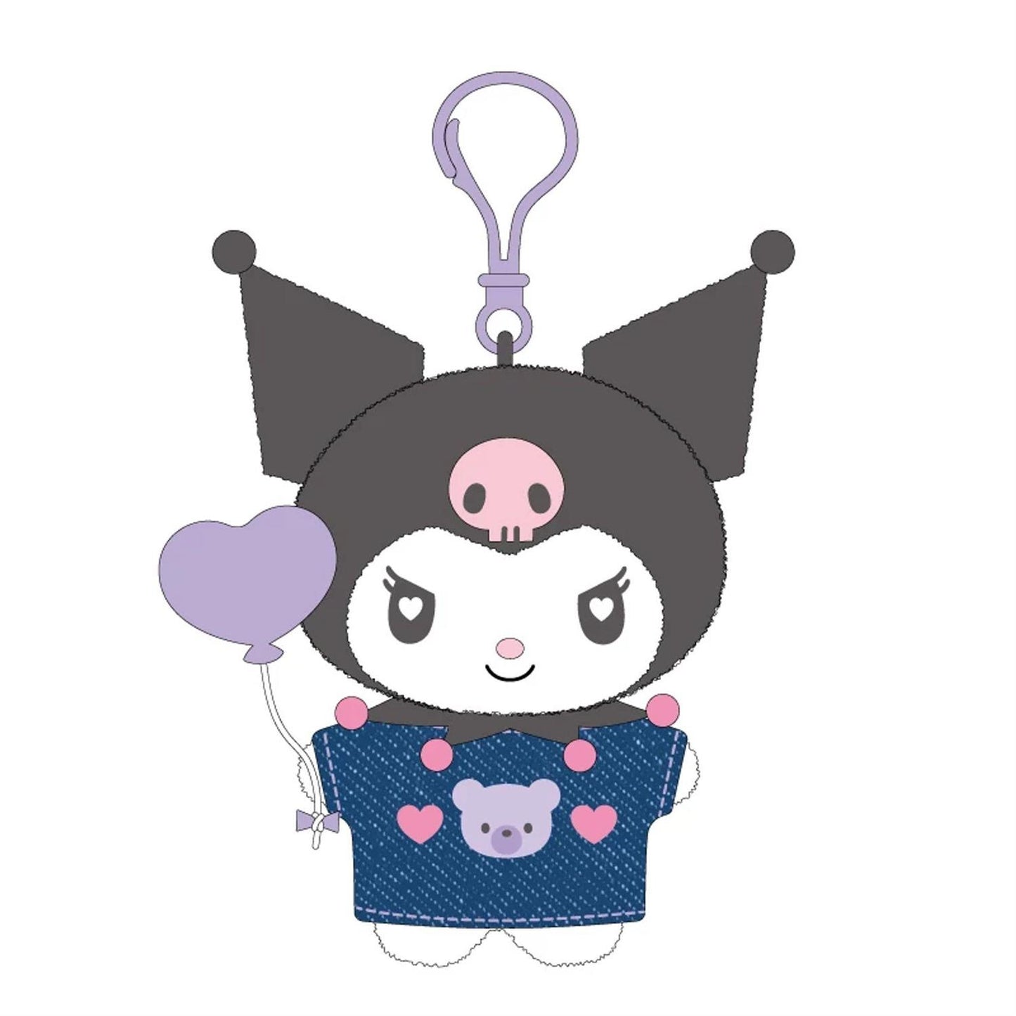 KEY CHAIN W/MASCOT: DENIM KU