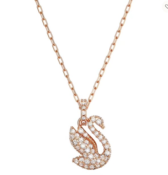 Swarovski 5647555 Swarovski Iconic Swan pendant Swan, Small, White, Rose gold-tone plated