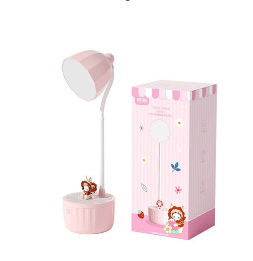 emma secret forest tea party theme cranberry desk lamp