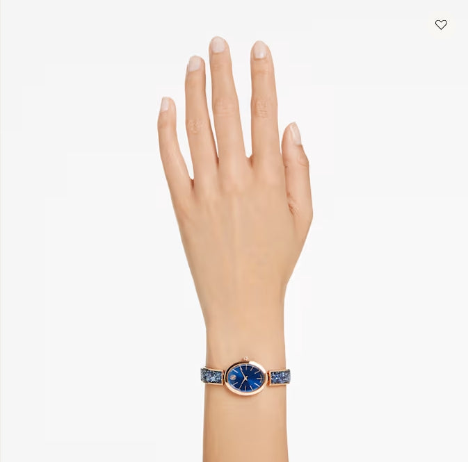 Crystal Rock Oval watch-Navy