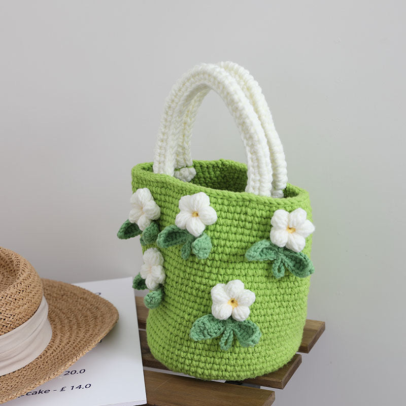 Hand-Knitted Bucket Bag