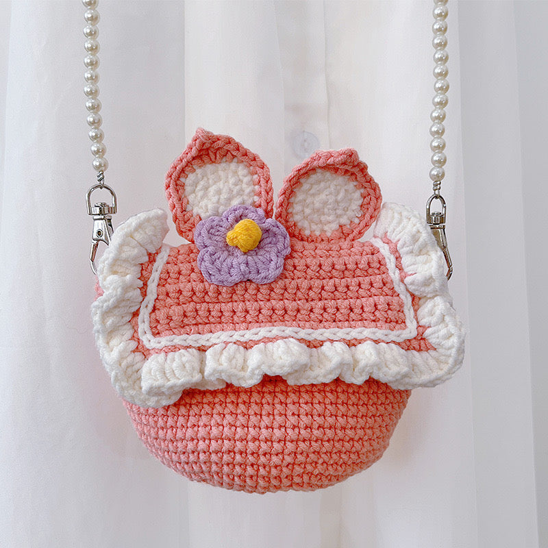 Hand-knitted coin bag