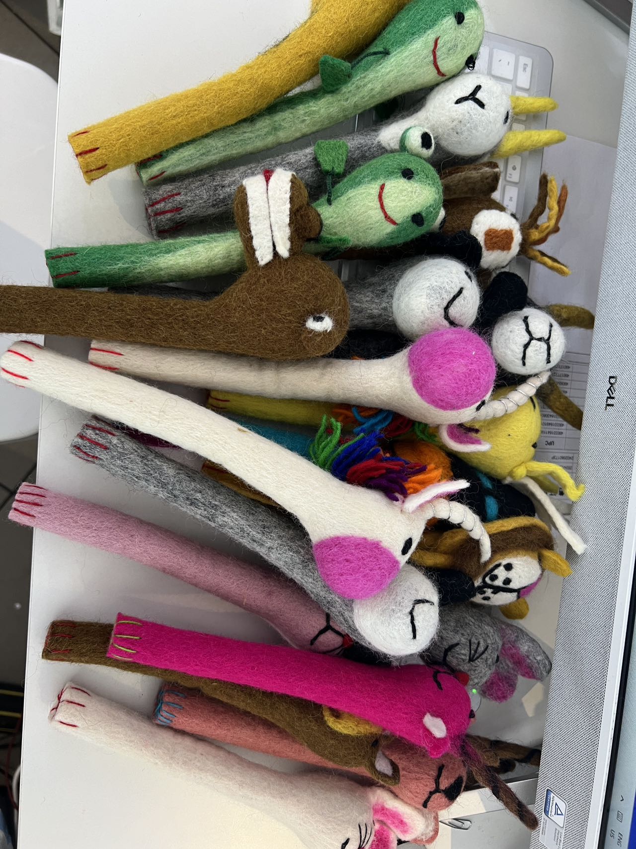 Handmade wool hairpin