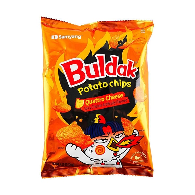 OCM SY 504470 Buldak Potato Chips Quattro Cheese Flavor