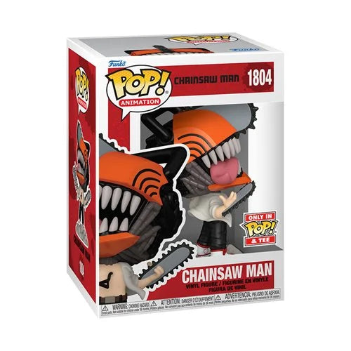 Chainsaw Man Funko Pop! Vinyl Figure #1804 and Adult Pop! T-Shirt 2-Pack (Size Large)