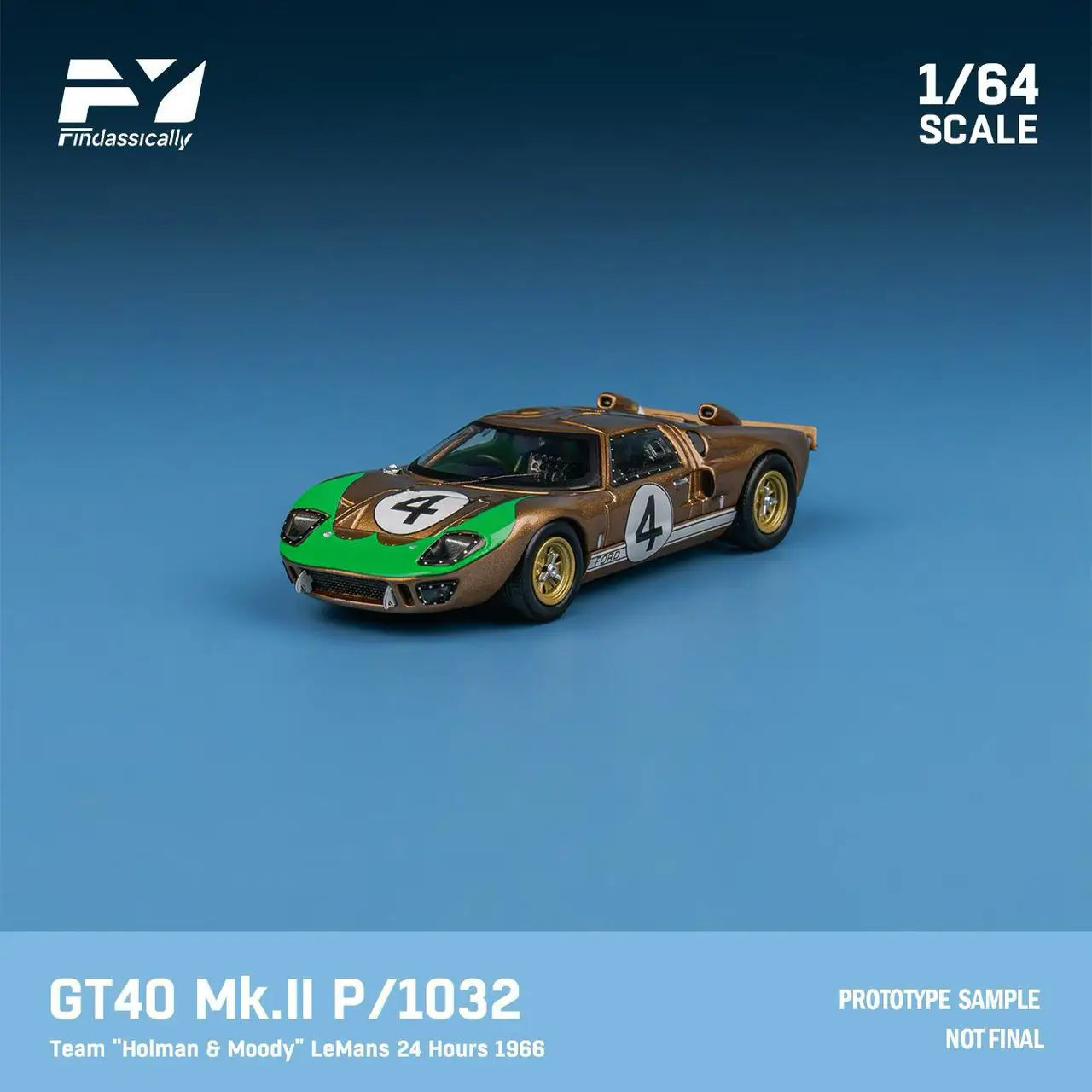 Finclassically GT40 Mk.II P1032 Holman & Moody LeMans 24 Hours 1966 #4 Brown
