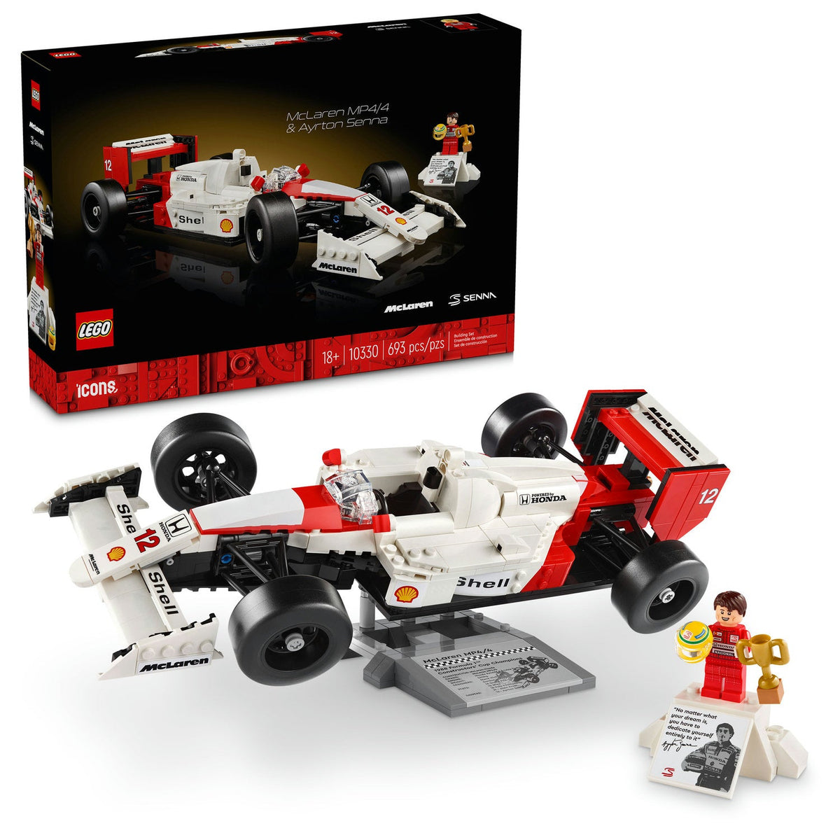 McLaren MP4/4 & Ayrton Senna — LEGO 10330 — view 2
