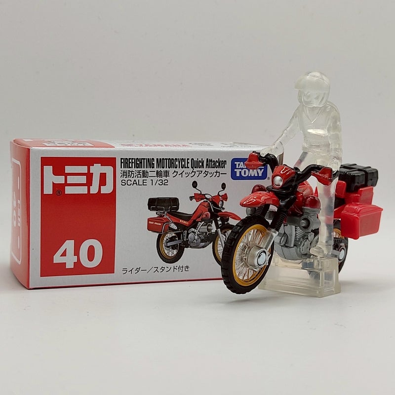 Tomica Cars No.40 Fire Fighting Motorcycle Quick Attacker Blister pack