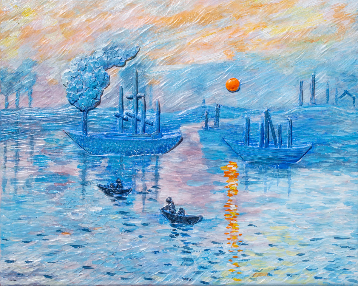 Sunrise DIY table painting kit finished example