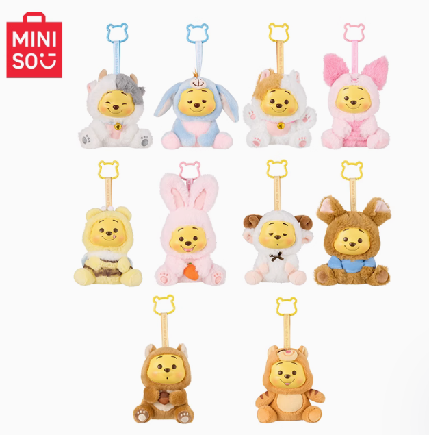 Miniso Disney Winnie the Pooh Series Naughty Party Vinyl Plush Blind Box