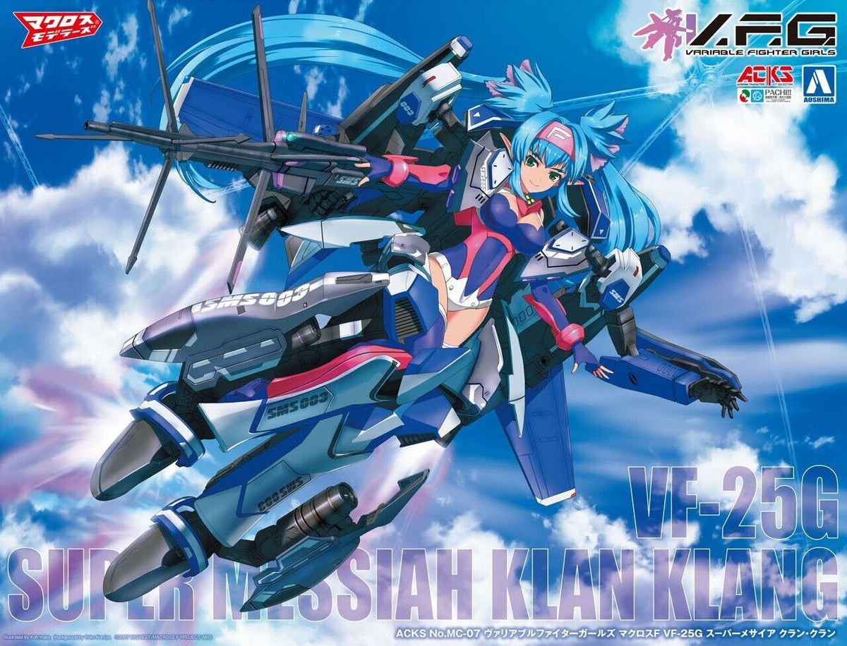 Aoshima Macross Variable Fighter Girls VF-25G Super Messiah Klan Klang Model Kit