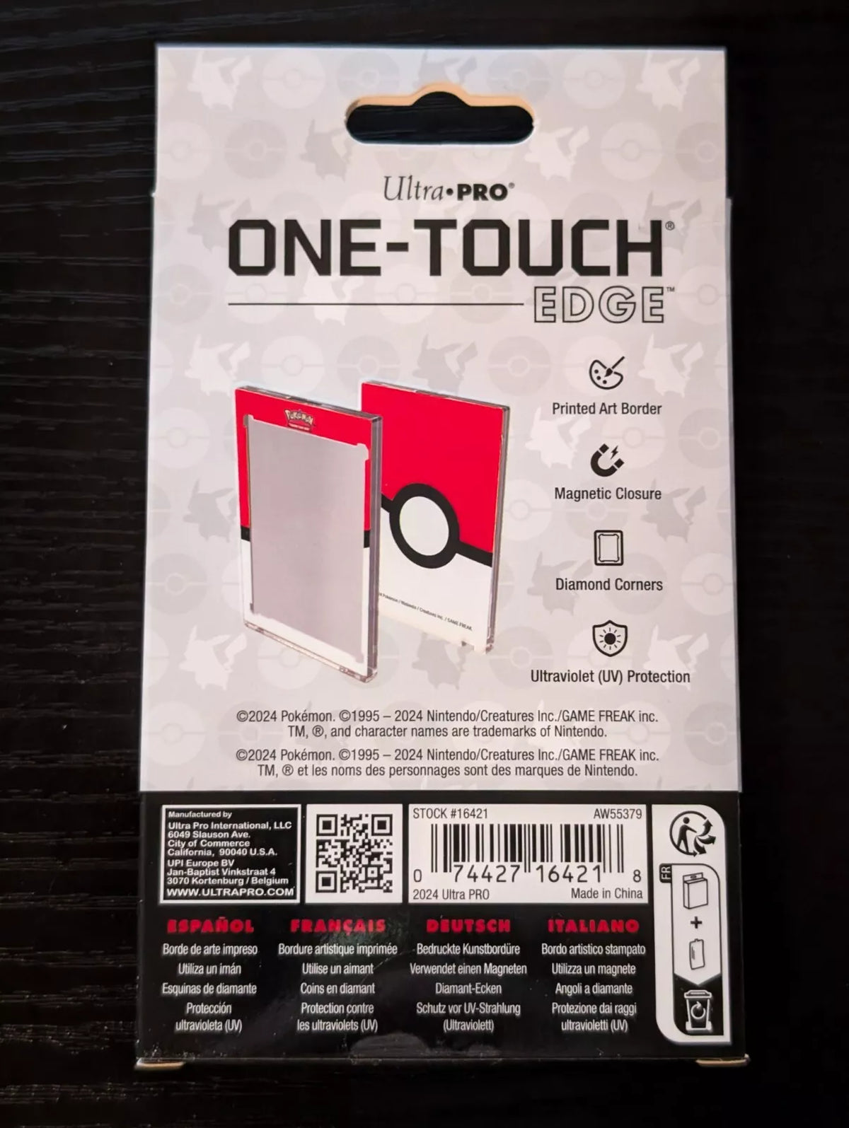 Ultra Pro Card Storage One-Touch Edge Magnetic Holder Poke Ball