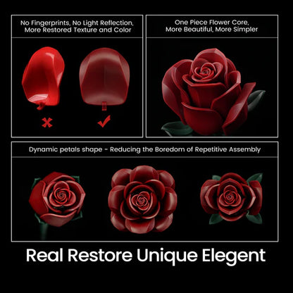 SupreOwls  Burgundy Rose Building Bouquet Set