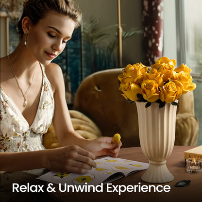 SupreOwls  Yellow Rose Brick Bouquet Building Set