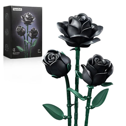 SupreOwls  Three Black Roses Building Block Set
