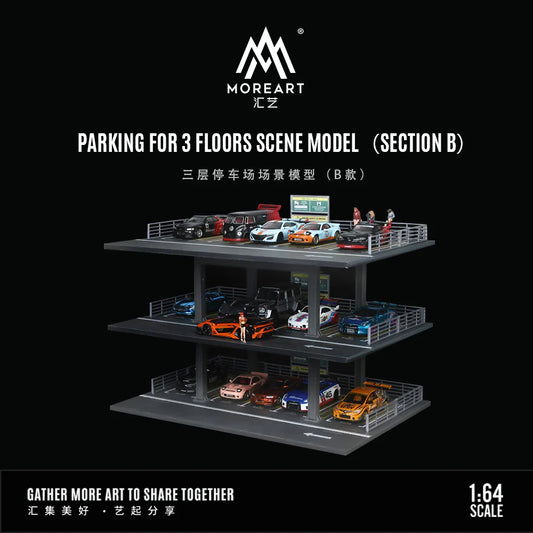 MoreArt 1:64 PARKING FOR 3 FLOORS SCENE MODEL (SECTION B) MO921002