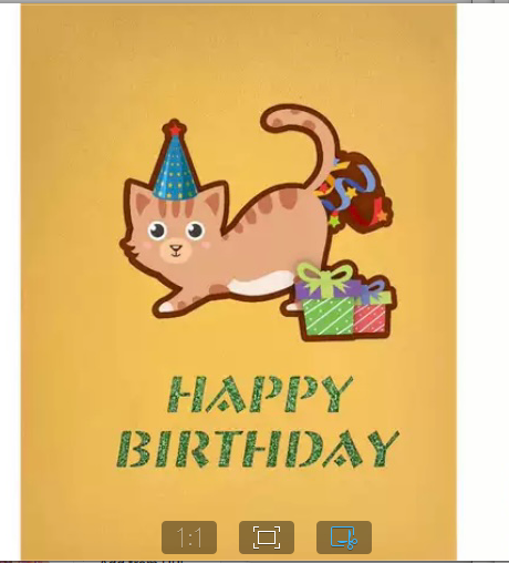 LL-X Cat Birthday Cake 3D Greeting Card