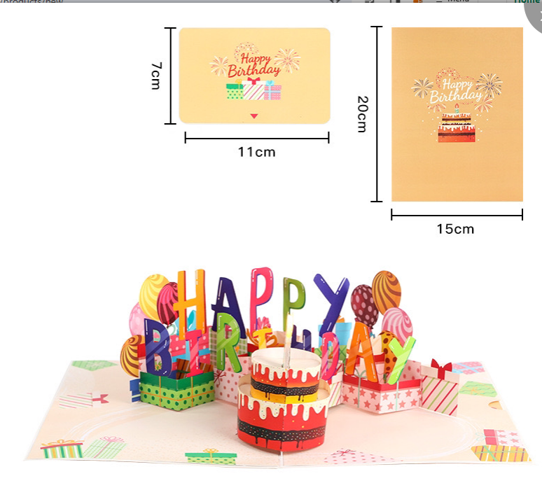 LL-XH Blowing candles musical 3D Greeting Card