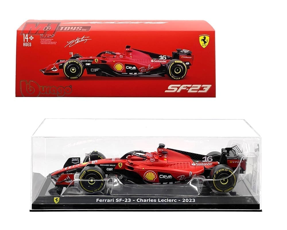 Bburago 1:24 Race F1 Ferrari SF-23 #55 C Sainz with Showcase