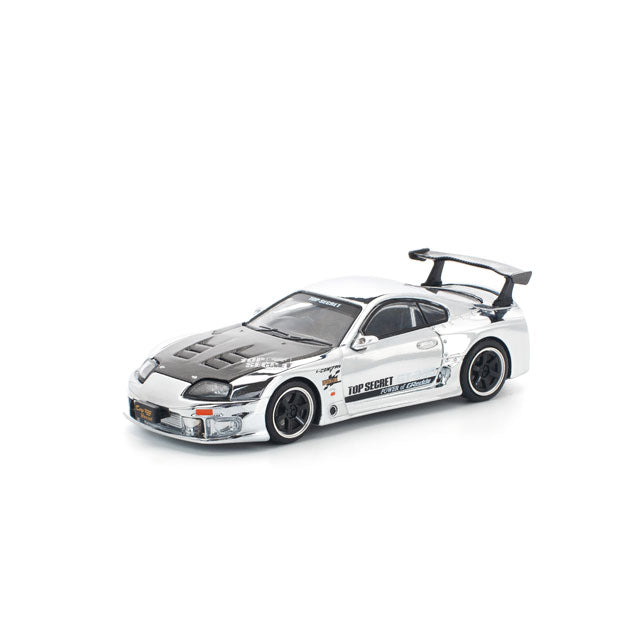 Pop Race 1:64 Top Secret GT300 Supra Silver Chrome PR640325