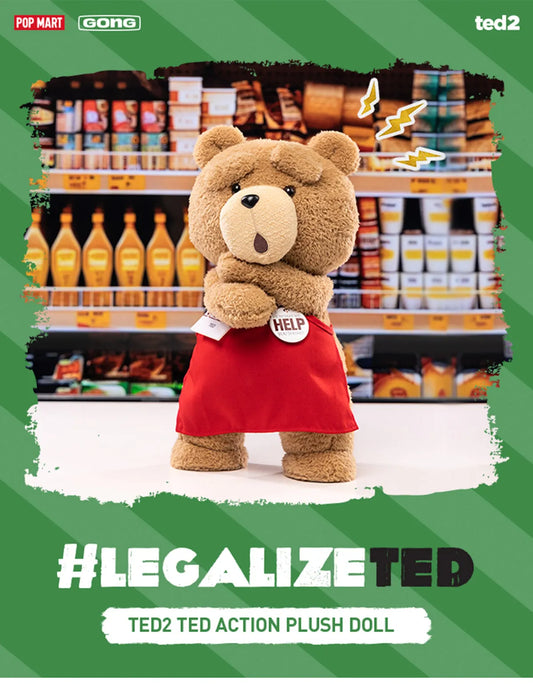 Pop Mart Ted2 Teddy Bear Action Plush Pendant