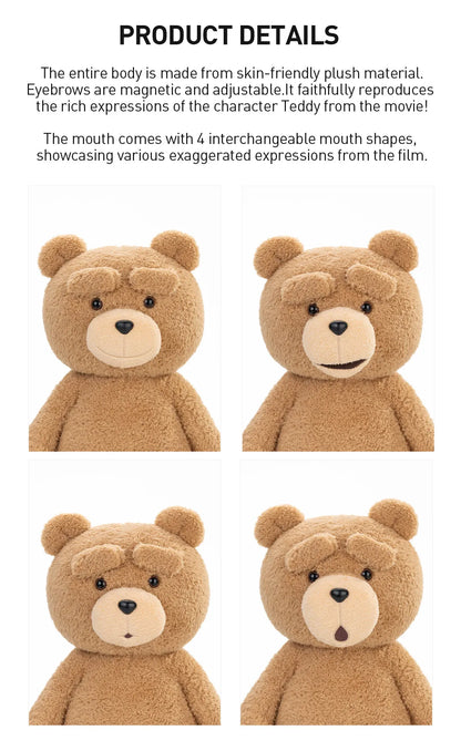 Pop Mart Ted2 Teddy Bear Action Plush Pendant