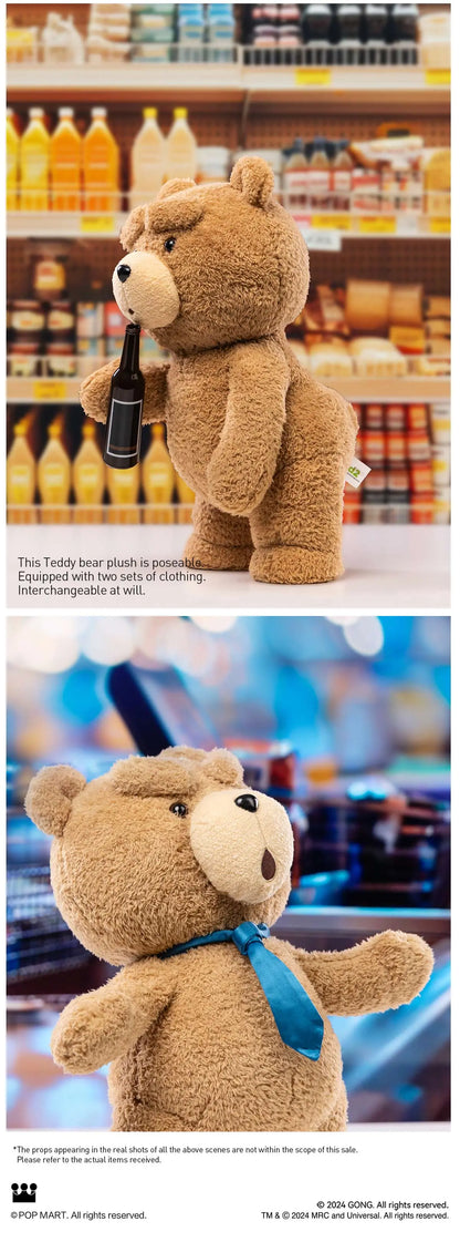 Pop Mart Ted2 Teddy Bear Action Plush Pendant