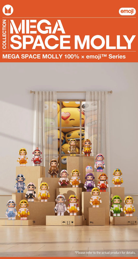 Pop Mart MEGA SPACE MOLLY 100% × emoji Series