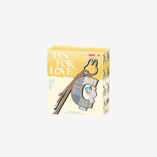 Pop Mart THE MONSTERS Pin for Love Series- Letter Pendant Blind Box (Yellow Box A-M)