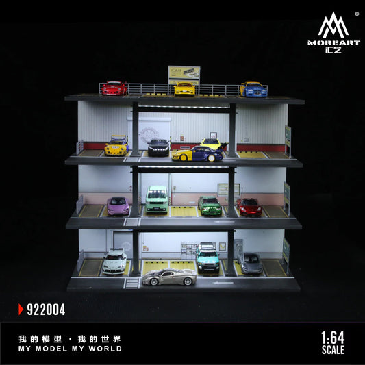 MoreArt 1:64 STEEL FRAME GARAGE PARKING LOT SCENE
