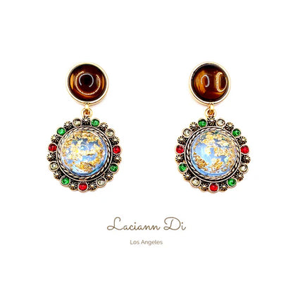 Laciann Di Gold Leaf Glaze Earrings