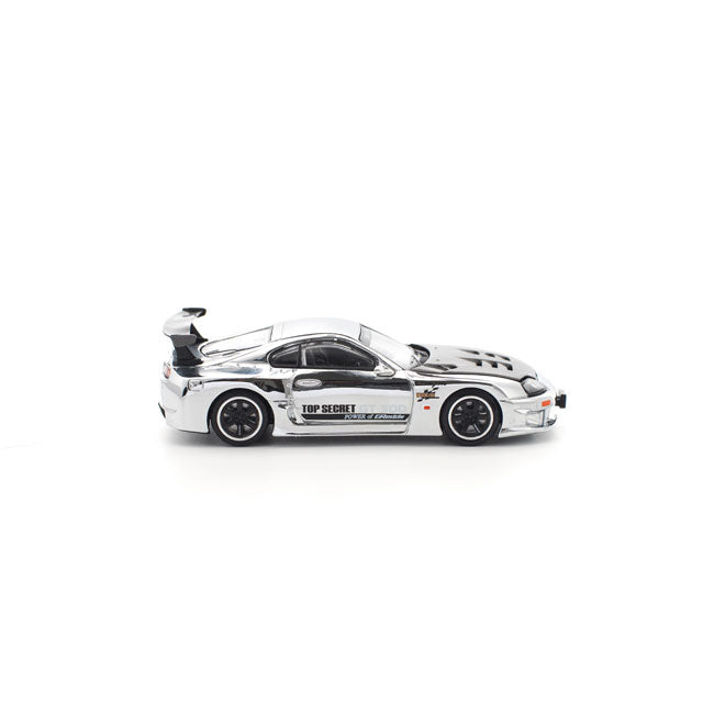 Pop Race 1:64 Top Secret GT300 Supra Silver Chrome PR640325 - official product view 2